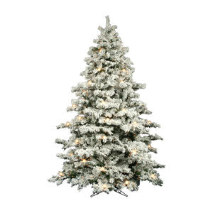 Flocked Christmas Trees