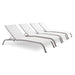 EEI-4007-WHI Outdoor/Patio Furniture/Outdoor Chaise Lounges
