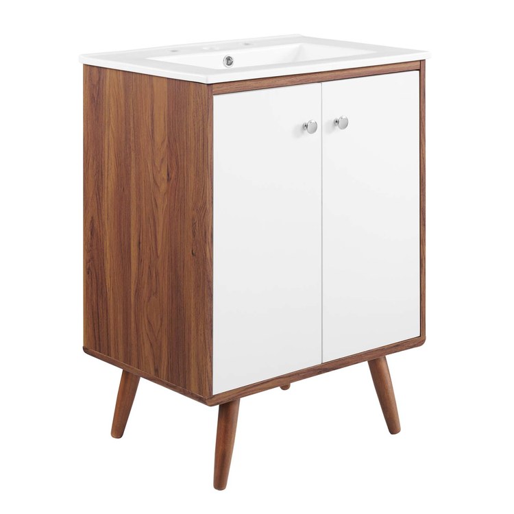 Product Image: EEI-4432-WAL-WHI Bathroom/Vanities/Single Vanity Cabinets with Tops