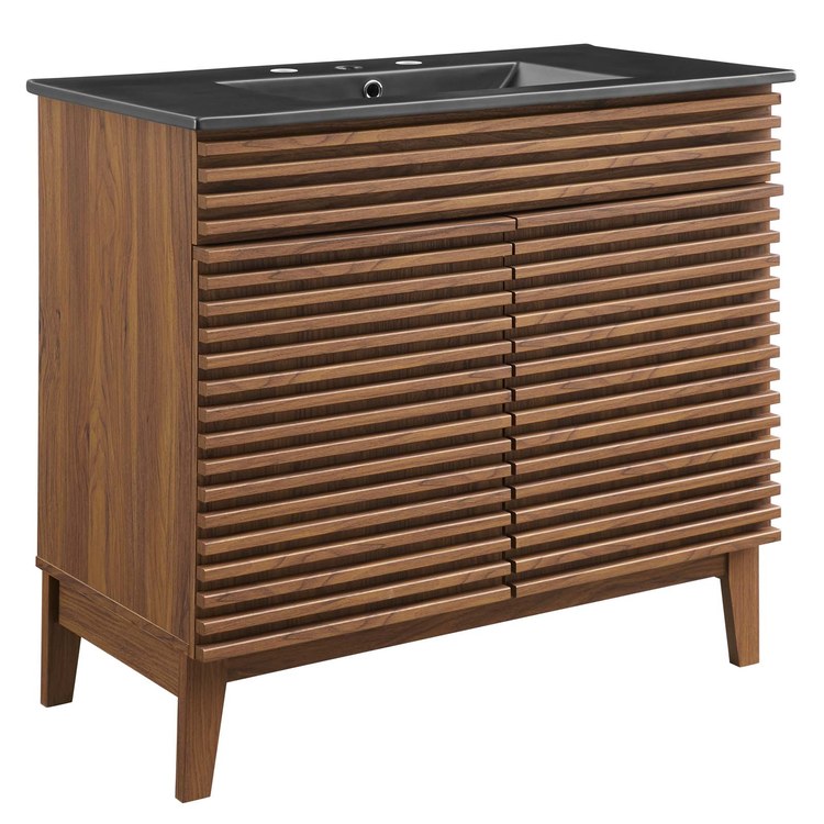 Product Image: EEI-5396-WAL-BLK Bathroom/Vanities/Single Vanity Cabinets with Tops