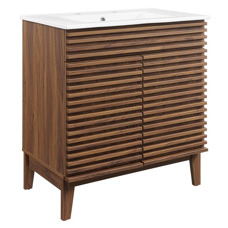 Product Image: EEI-5422-WAL-WHI Bathroom/Vanities/Single Vanity Cabinets with Tops