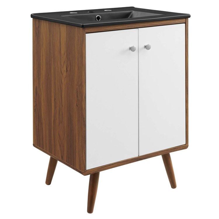 Product Image: EEI-5363-WHI-BLK Bathroom/Vanities/Single Vanity Cabinets with Tops