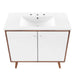 EEI-4435-WAL-WHI Bathroom/Vanities/Single Vanity Cabinets with Tops