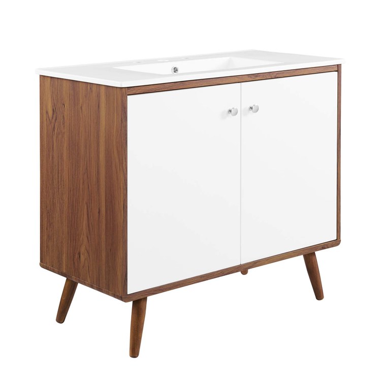 Product Image: EEI-4435-WAL-WHI Bathroom/Vanities/Single Vanity Cabinets with Tops