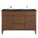 EEI-5381-WAL-BLK Bathroom/Vanities/Double Vanity Cabinets with Tops