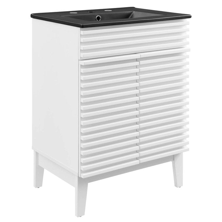 Product Image: EEI-5350-WHI-BLK Bathroom/Vanities/Single Vanity Cabinets with Tops