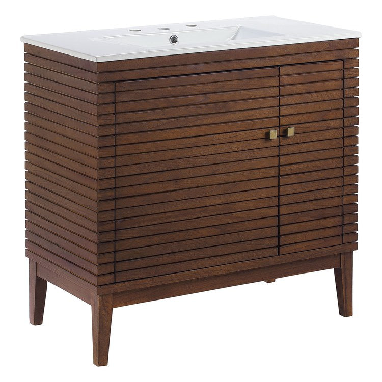 Product Image: EEI-5115-WAL-WHI Bathroom/Vanities/Single Vanity Cabinets with Tops