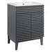EEI-3860-GRY-WHI Bathroom/Vanities/Single Vanity Cabinets with Tops