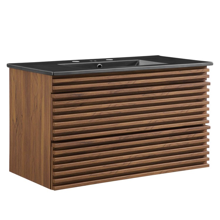Product Image: EEI-5395-WAL-BLK Bathroom/Vanities/Single Vanity Cabinets with Tops