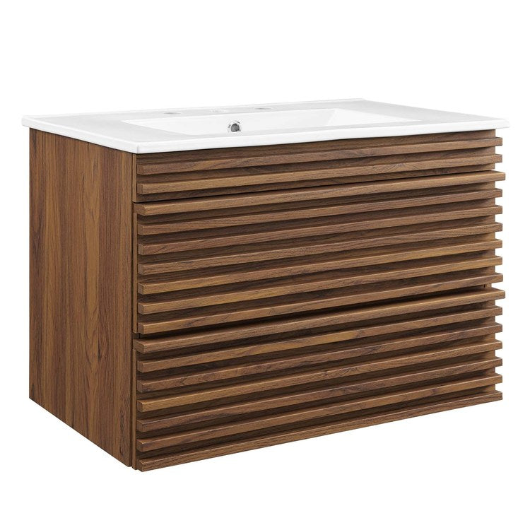 Product Image: EEI-5421-WAL-WHI Bathroom/Vanities/Single Vanity Cabinets with Tops