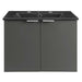 EEI-5370-GRY-BLK Bathroom/Vanities/Single Vanity Cabinets with Tops