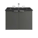 EEI-5370-GRY-BLK Bathroom/Vanities/Single Vanity Cabinets with Tops