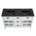EEI-5480-WHI-BLK Bathroom/Vanities/Double Vanity Cabinets with Tops