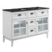 EEI-5480-WHI-BLK Bathroom/Vanities/Double Vanity Cabinets with Tops