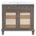 EEI-5111-GRY-WHI Bathroom/Vanities/Single Vanity Cabinets with Tops