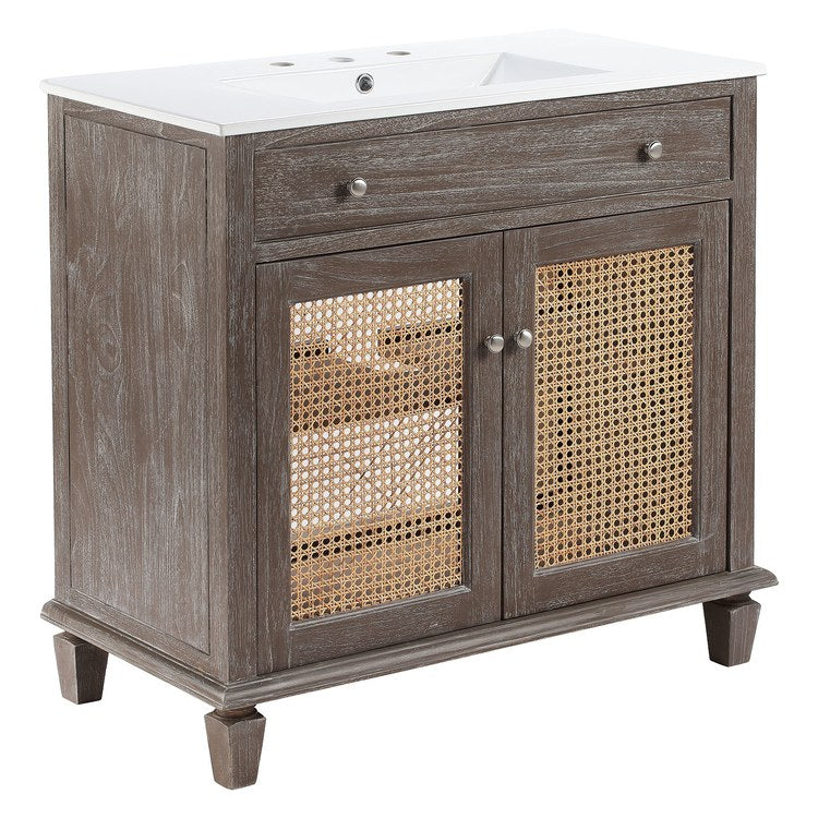 Product Image: EEI-5111-GRY-WHI Bathroom/Vanities/Single Vanity Cabinets with Tops