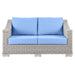 EEI-4841-LGR-LBU Outdoor/Patio Furniture/Outdoor Sofas