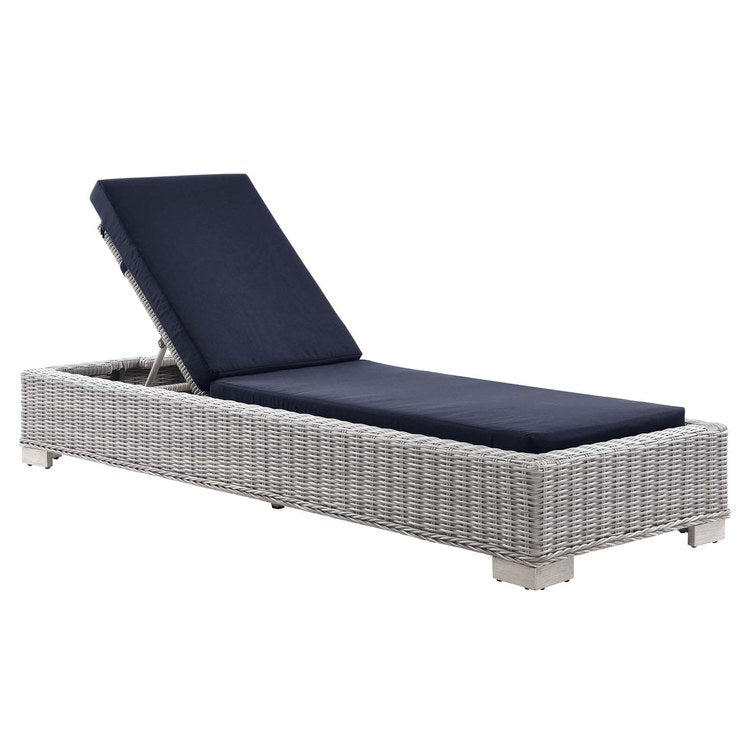 Product Image: EEI-4843-LGR-NAV Outdoor/Patio Furniture/Outdoor Chaise Lounges