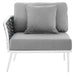 EEI-5565-WHI-GRY Outdoor/Patio Furniture/Outdoor Chairs