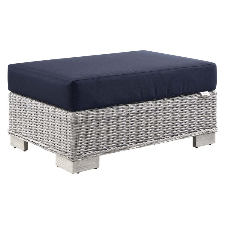 Product Image: EEI-4839-LGR-NAV Outdoor/Patio Furniture/Outdoor Ottomans