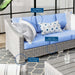 EEI-4842-LGR-LBU Outdoor/Patio Furniture/Outdoor Sofas