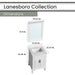 HANVN0105-24-0WH Bathroom/Vanities/Single Vanity Cabinets with Tops