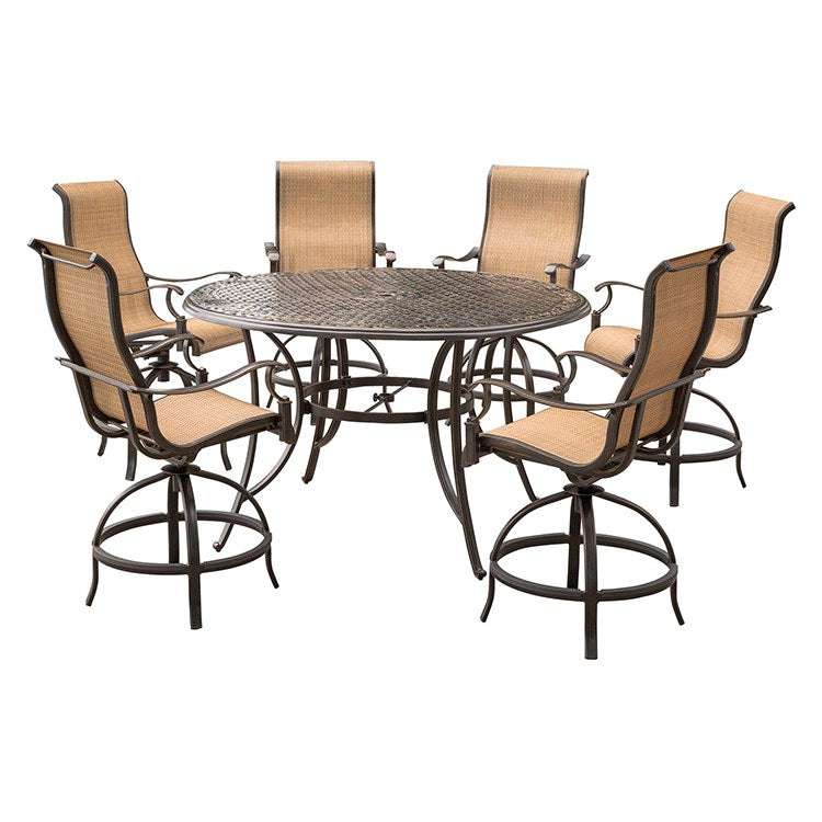 Product Image: MANDN7PC-BR Outdoor/Patio Furniture/Patio Bar Furniture