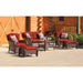 STRATHMERE6PCRED Outdoor/Patio Furniture/Patio Conversation Sets