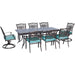 TRAD9PCSW2-BLU Outdoor/Patio Furniture/Patio Dining Sets