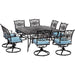 TRAD9PCSWSQ8-BLU Outdoor/Patio Furniture/Patio Dining Sets
