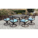TRAD9PCSWSQ8-BLU Outdoor/Patio Furniture/Patio Dining Sets