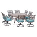 TRAD9PCSWSQ8-BLU Outdoor/Patio Furniture/Patio Dining Sets