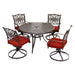TRADDN5PCSW-RED Outdoor/Patio Furniture/Patio Dining Sets