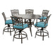 TRADDN7PCBR-BLU Outdoor/Patio Furniture/Patio Bar Furniture