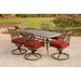 TRADDN7PCSW6-RED Outdoor/Patio Furniture/Patio Dining Sets
