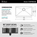 KHU100-30 Kitchen/Kitchen Sinks/Undermount Kitchen Sinks