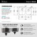 KBU24 Kitchen/Kitchen Sinks/Undermount Kitchen Sinks