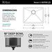 KHU101-23 Kitchen/Kitchen Sinks/Undermount Kitchen Sinks