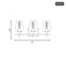 8-4030-3-SN Lighting/Wall Lights/Vanity & Bath Lights