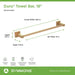 363TB-18-BBZ Bathroom/Bathroom Accessories/Towel Bars