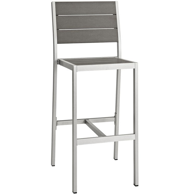 Product Image: EEI-2255-SLV-GRY Outdoor/Patio Furniture/Patio Bar Furniture