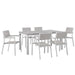 EEI-1749-WHI-LGR-SET Outdoor/Patio Furniture/Patio Dining Sets