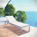 EEI-2249-SLV-WHI Outdoor/Patio Furniture/Outdoor Chaise Lounges