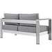 EEI-2267-SLV-GRY Outdoor/Patio Furniture/Outdoor Sofas