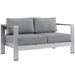 EEI-2267-SLV-GRY Outdoor/Patio Furniture/Outdoor Sofas