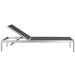 EEI-2474-SLV-BLK-SET Outdoor/Patio Furniture/Outdoor Chaise Lounges