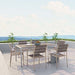 EEI-2484-SLV-GRY-SET Outdoor/Patio Furniture/Patio Dining Sets
