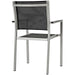 EEI-2486-SLV-BLK-SET Outdoor/Patio Furniture/Patio Dining Sets