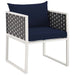 EEI-3053-WHI-NAV Outdoor/Patio Furniture/Outdoor Chairs