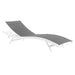 EEI-3300-WHI-GRY Outdoor/Patio Furniture/Outdoor Chaise Lounges